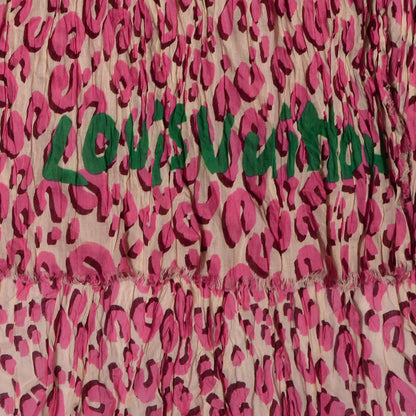 Louis Vuitton Cotton Leopard Pareo Blanc Corail 3 of 6