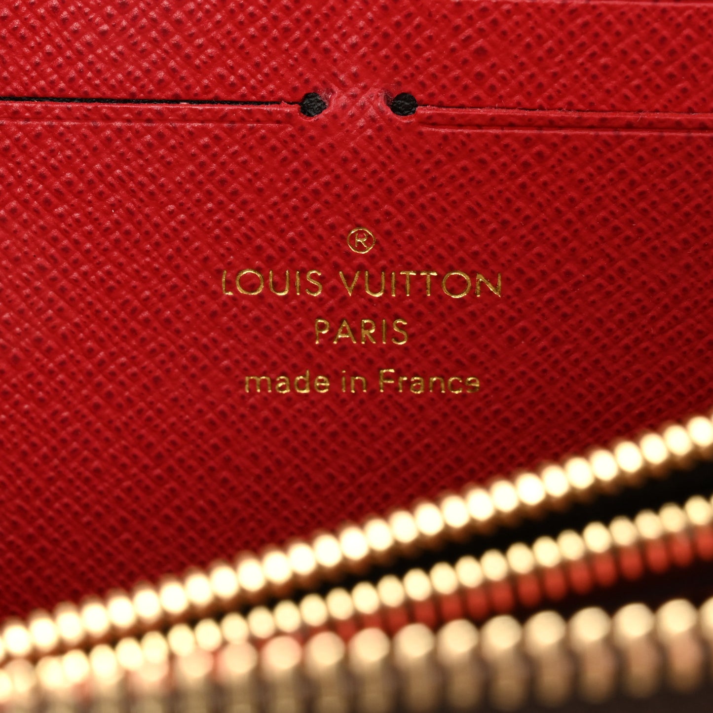 Damier Ebene Clemence Wallet Cherry