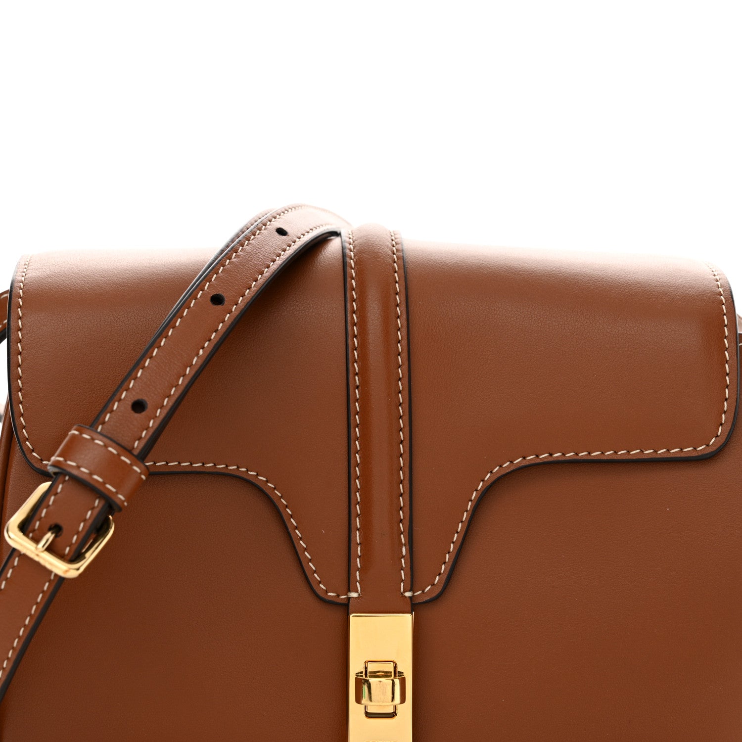 Celine Calfskin Mini Soft 16 Bag Tan 7 of 12