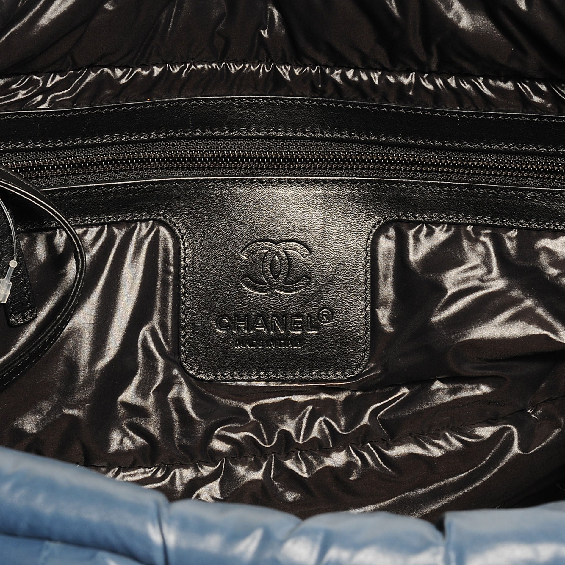 Chanel Nylon Coco Cocoon Medium Reversible Tote Blue Black 6 of 7