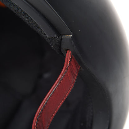 Hermes Polycarbonate Zermatt Calfskin Eole Equestrian Riding Helmet 55 Black Rouge H 10 of 11