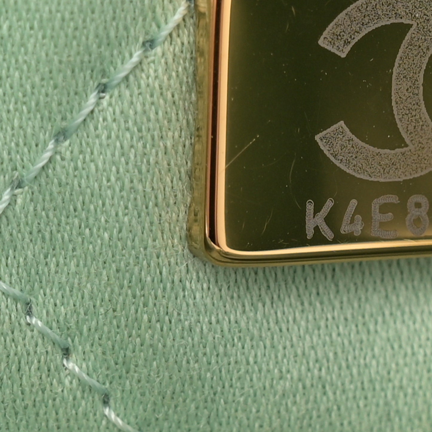 Shiny Calfskin Quilted Chanel 22 Light Green