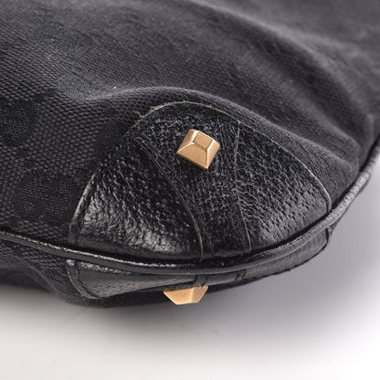 Gucci Monogram Mini Piston Lock Jackie O Hobo Shoulder Bag Black 10 of 14