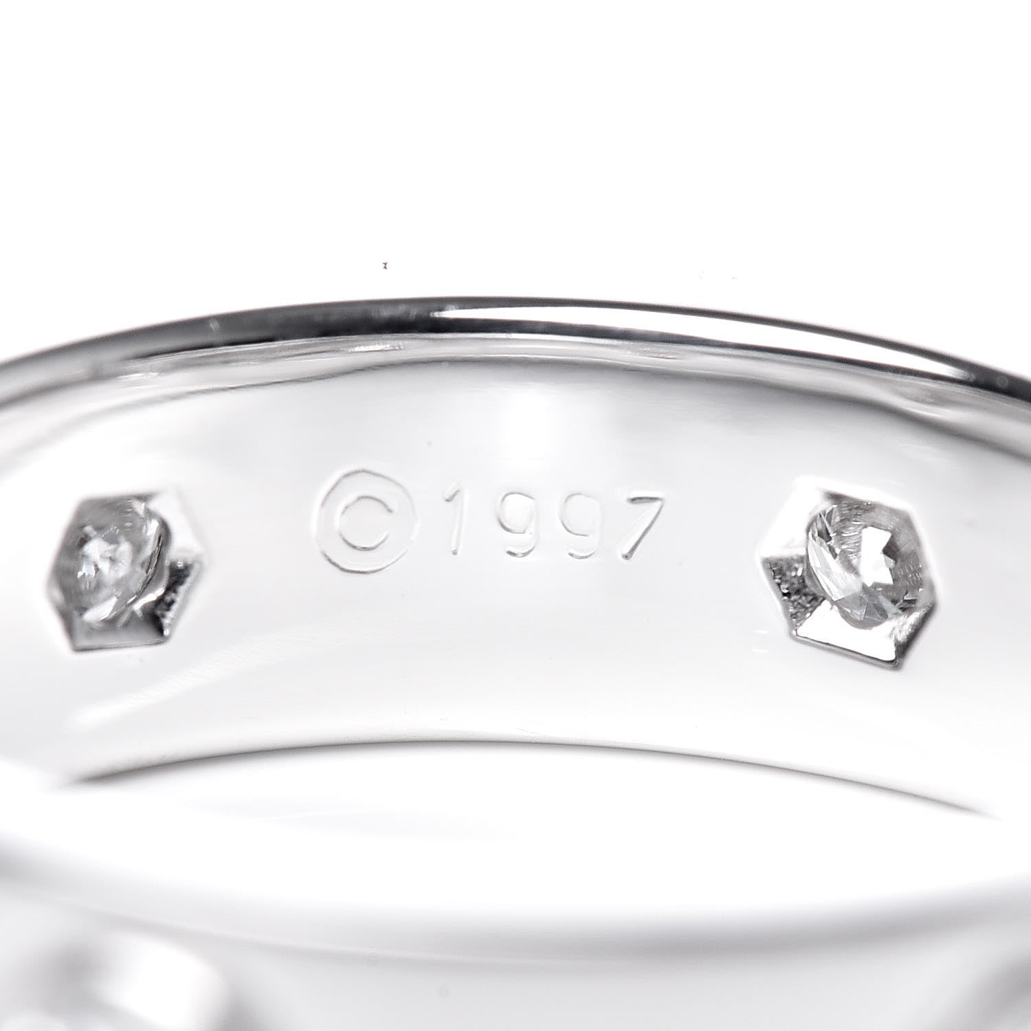 Cartier 18K White Gold 6 Diamond 5.5mm LOVE Ring 52 6 8 of 8