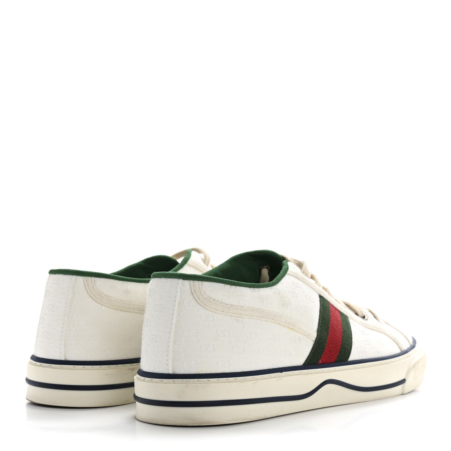 Gucci Jacquard Mini GG Monogram Web Mens 1977 Tennis Sneakers 7 White 5 of 10