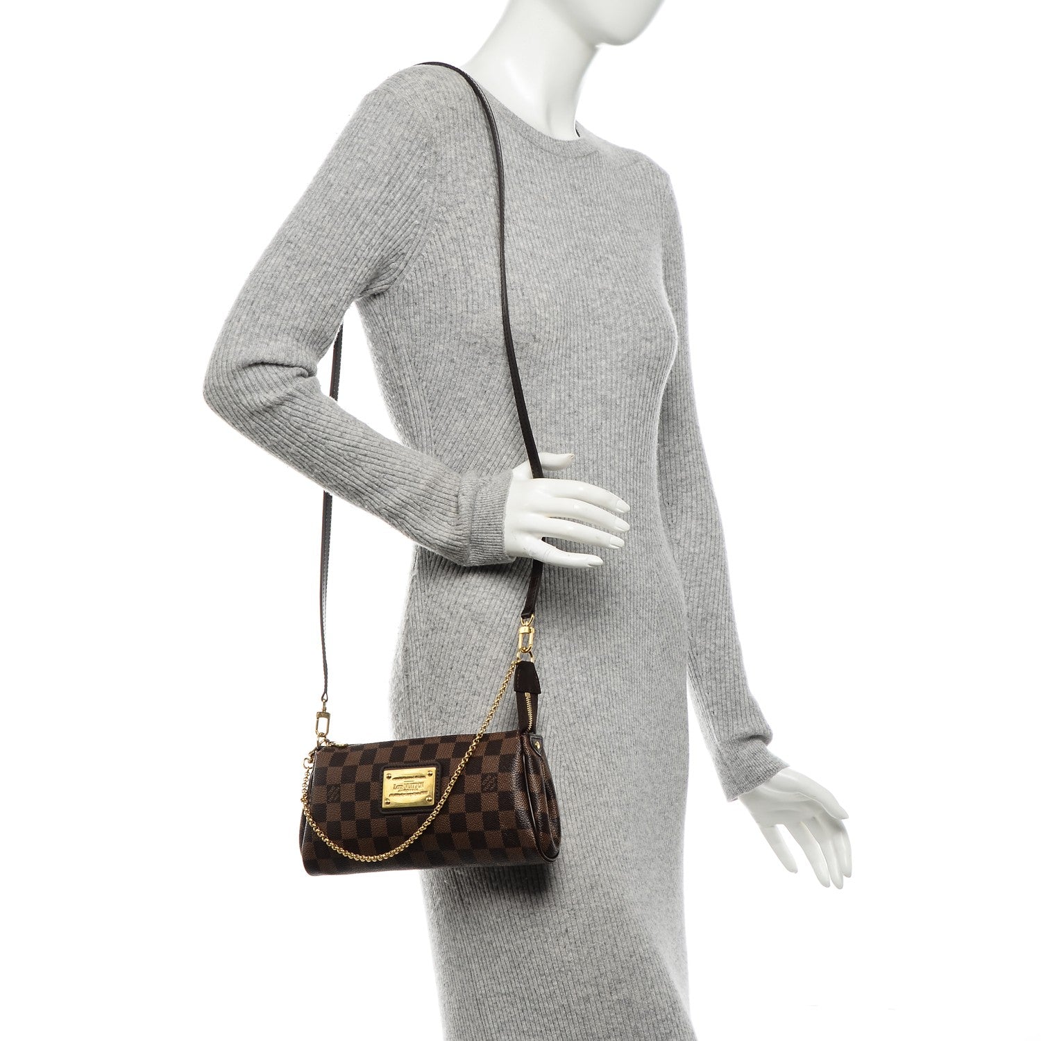 Louis Vuitton Damier Ebene Eva Clutch 2 of 6