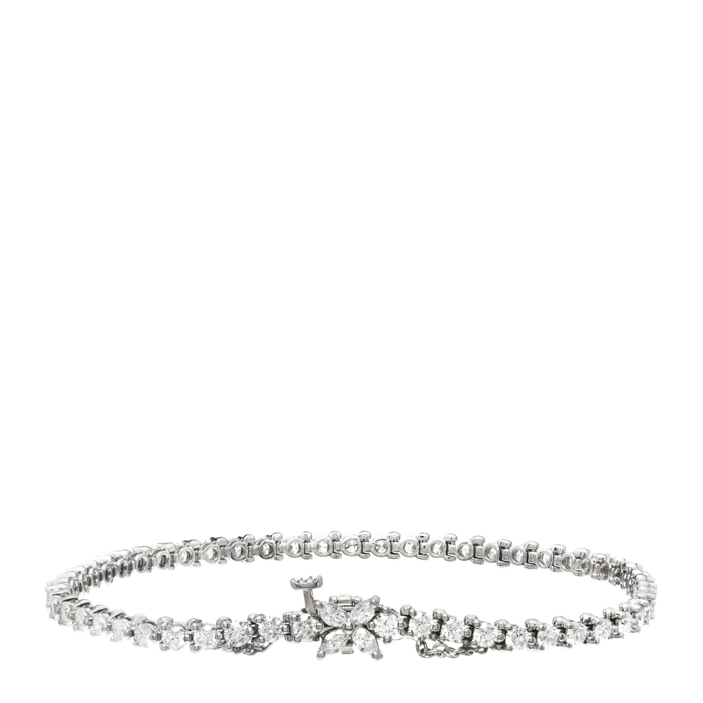 Platinum Diamond 3.08ctw Victoria Tennis Bracelet