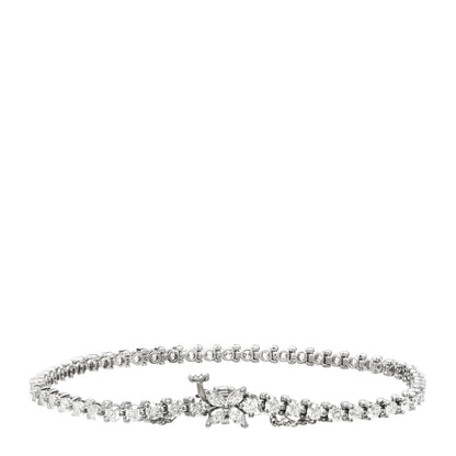 Tiffany Platinum Diamond 3.08ctw Victoria Tennis Bracelet 1 of 4