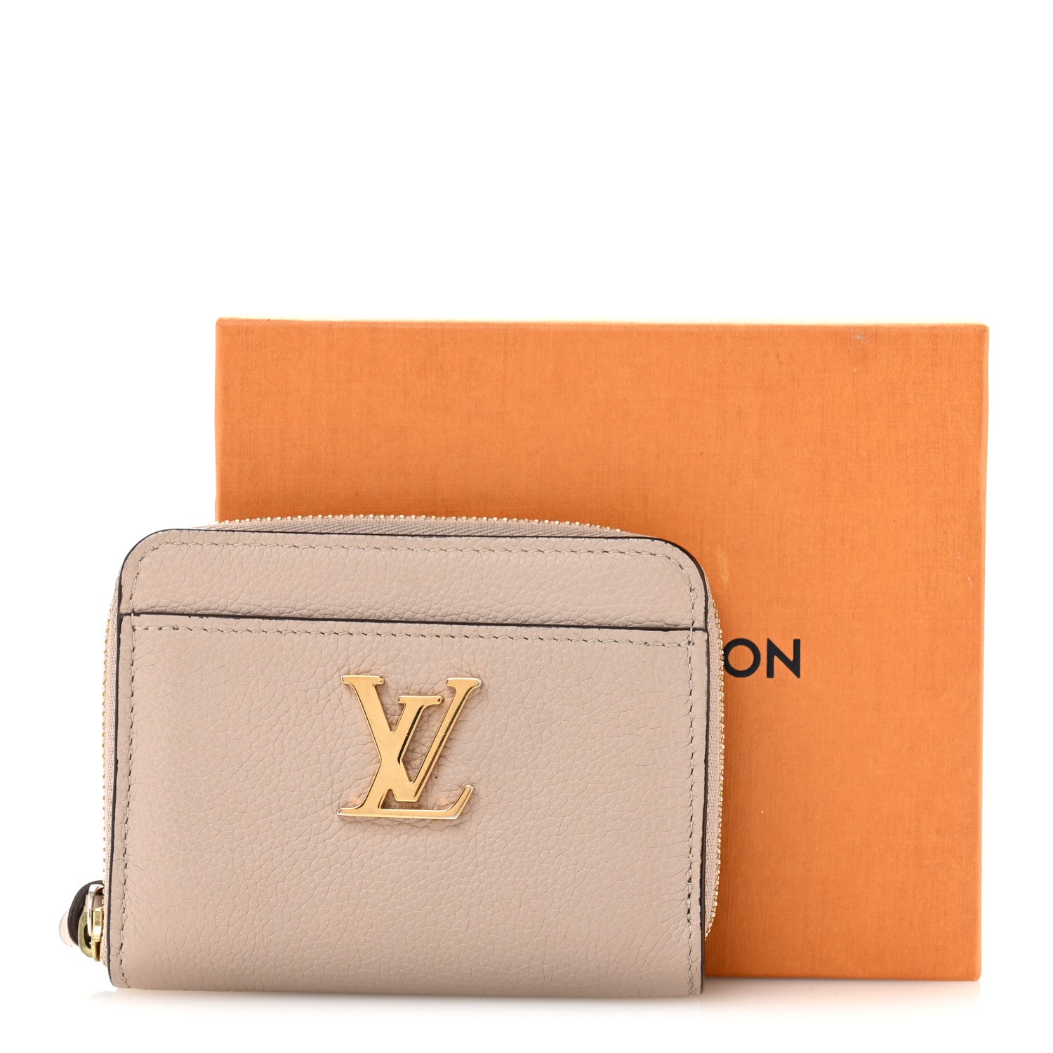 Louis Vuitton Calfskin Lockme Zippy Coin Purse Greige 9 of 9