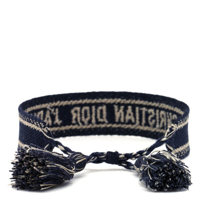 Christian Dior Woven Cotton J'Adior Friendship Bracelet Navy 3 of 4