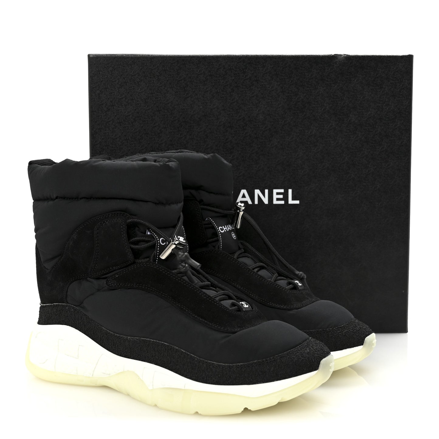 Nylon Suede Womens Short Boots 39.5 Black