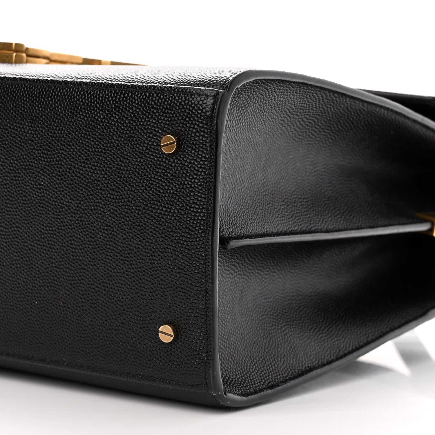 Saint Laurent Grain de Poudre Medium Classic Monogram Cassandra Top Handle Black 10 of 10