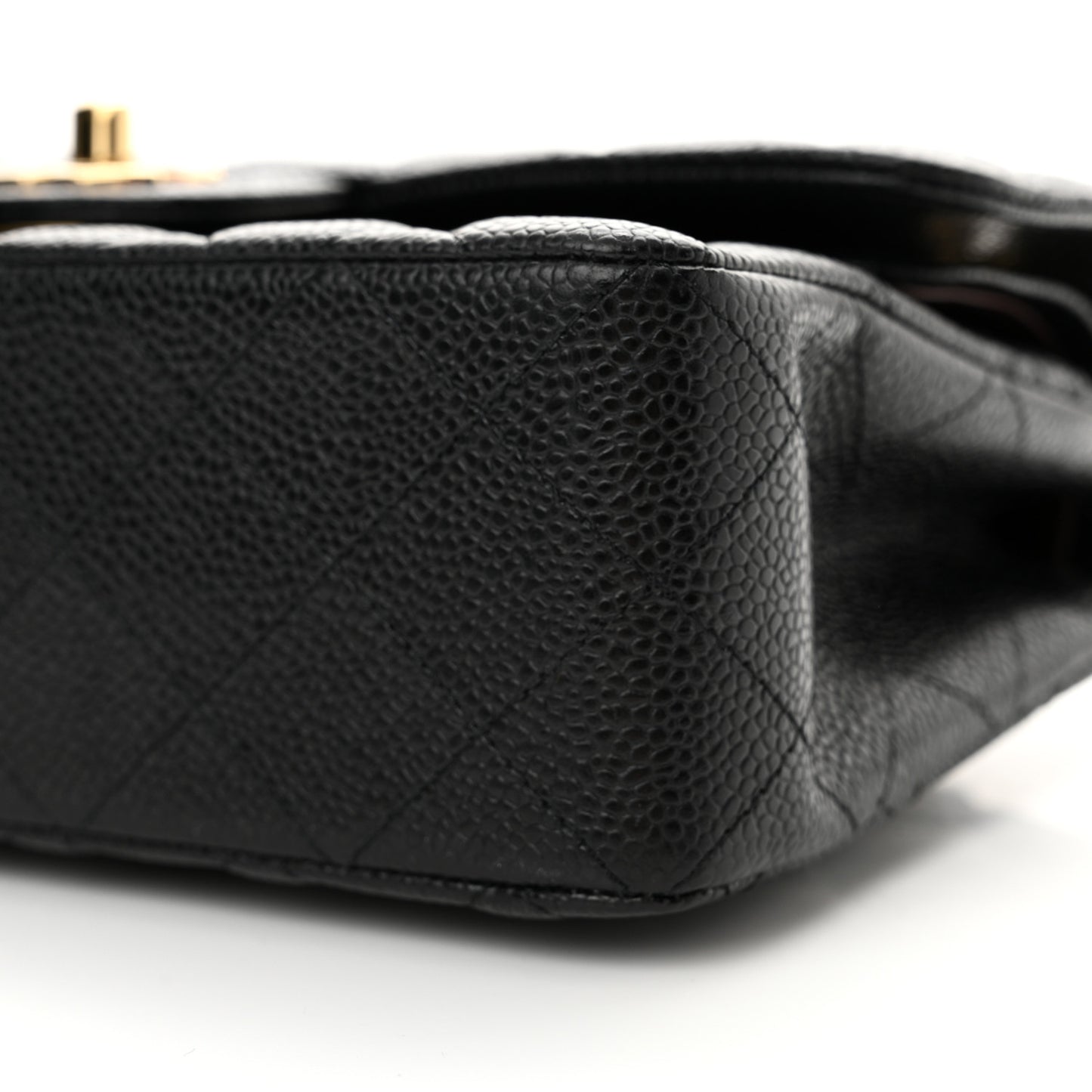 Caviar Quilted Small Double Flap Black