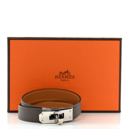 Hermes Swift Kelly Double Tour Bracelet M Etain 7 of 7