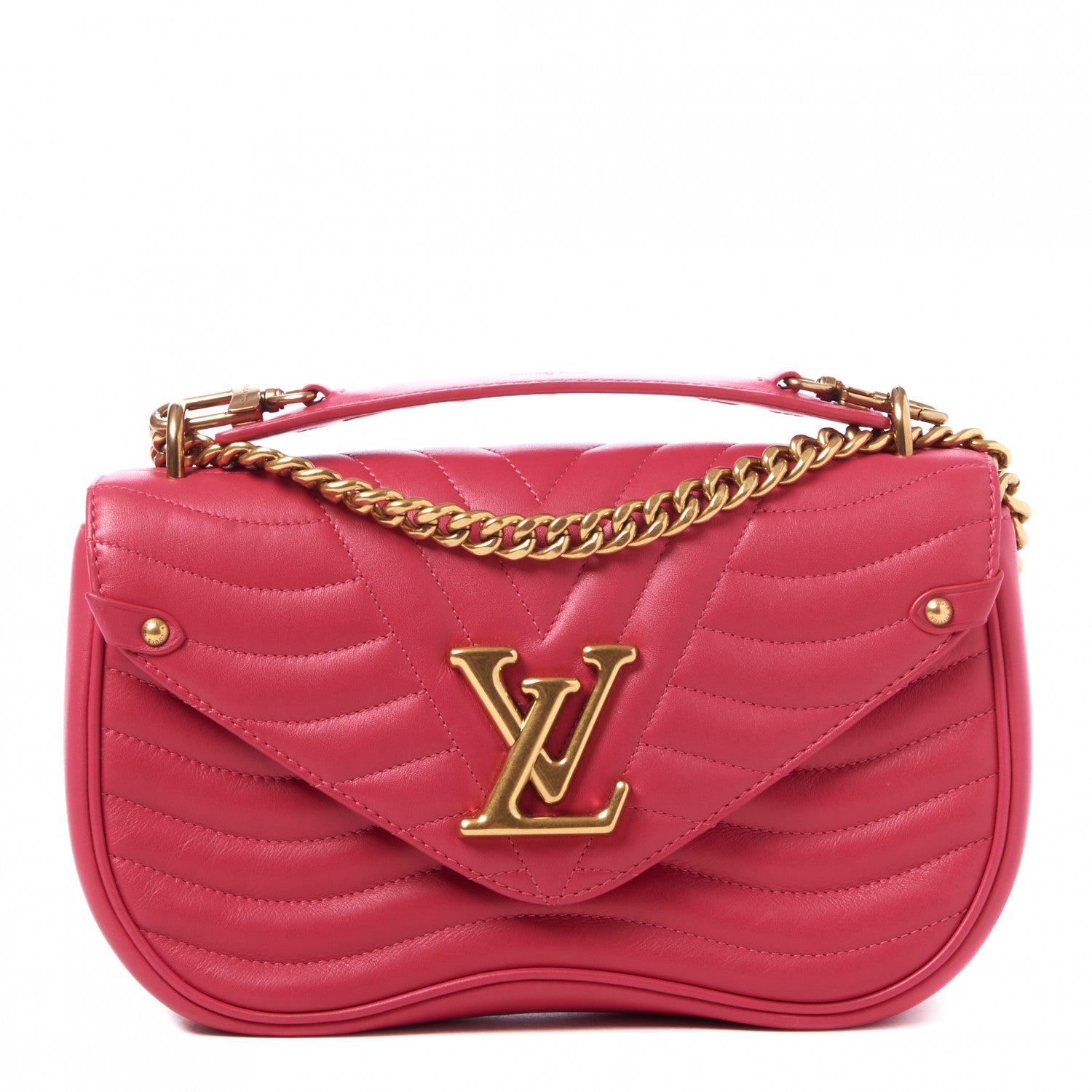 Louis Vuitton Calfskin New Wave Chain MM Rose Freesia 1 of 9