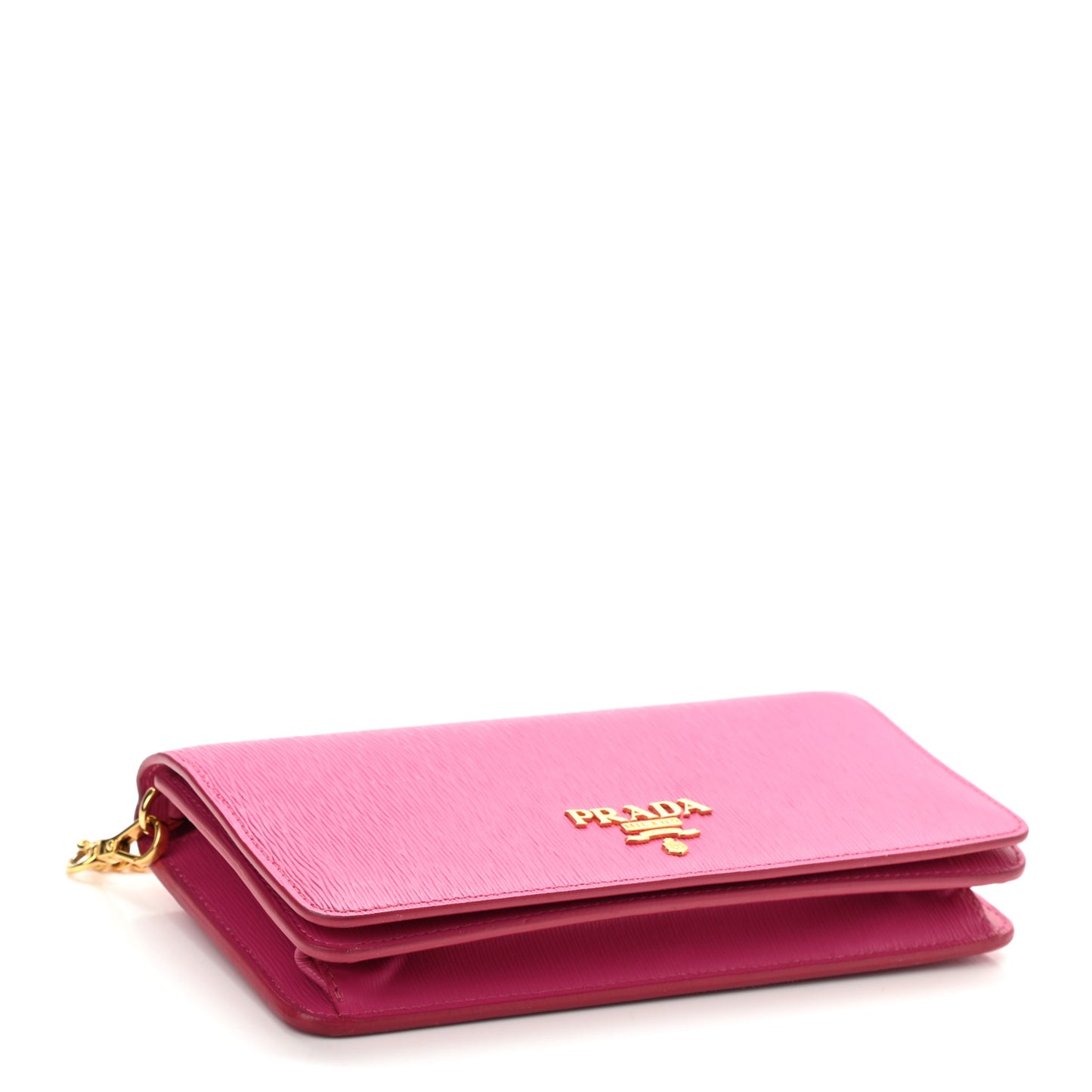 Vitello Move Metal Mini Crossbody Bag Fuxia