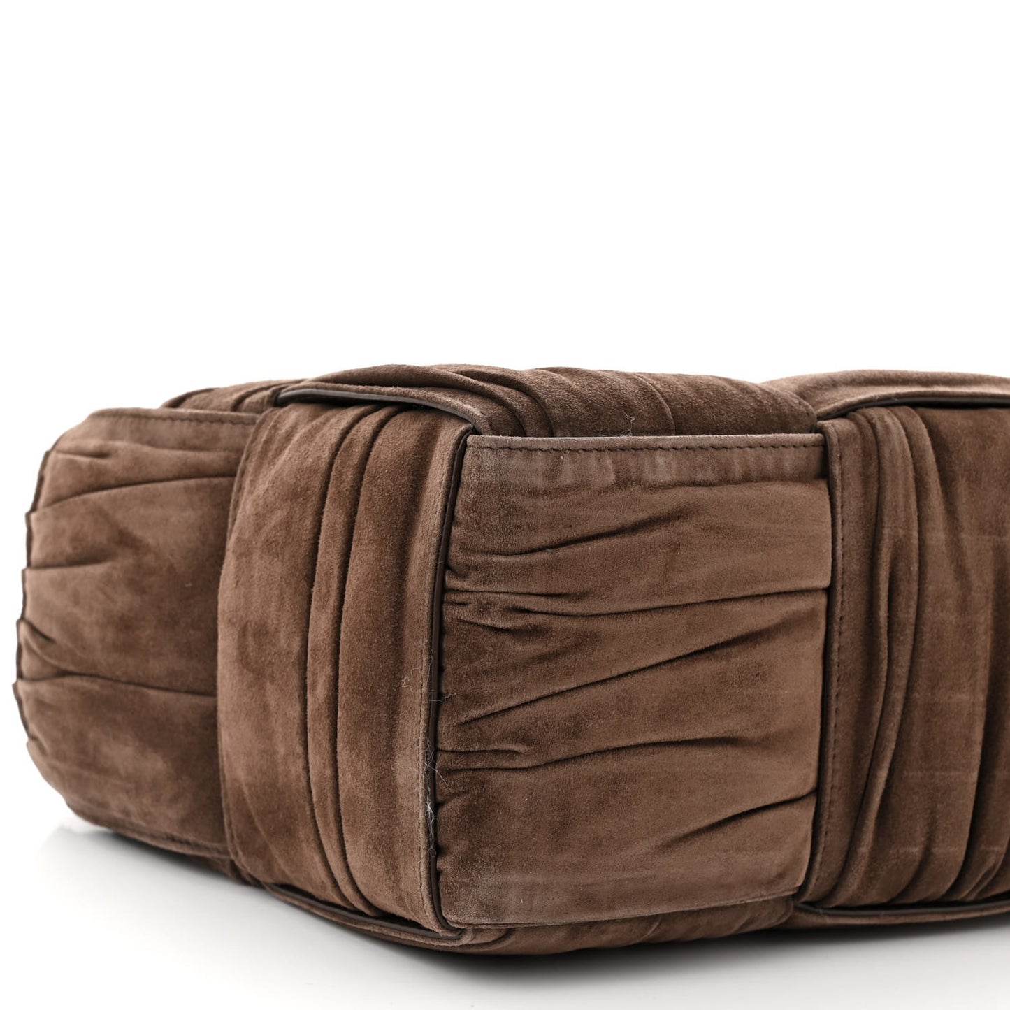 Suede Foulard Intrecciato Small Arco Tote Brownie