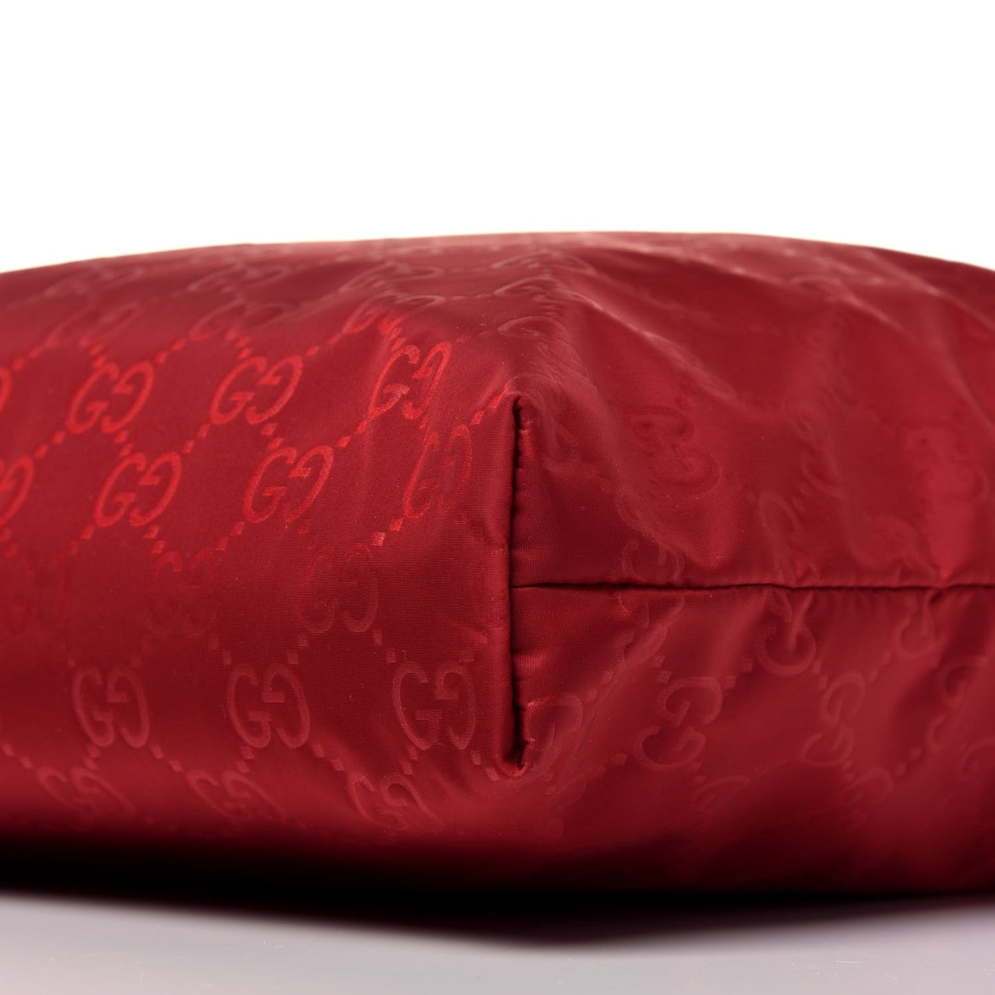Nylon Monogram Dollar Calfskin Flat Messenger Bag Vibrant Red