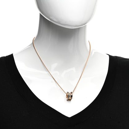 Bulgari 18K Rose Gold Black Ceramic B.Zero1 Rock Pendant Necklace 2 of 5