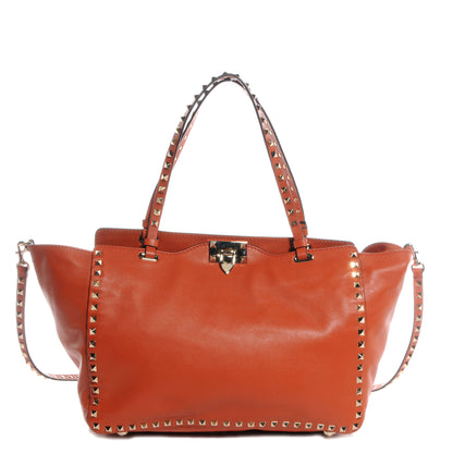 Valentino Garavani Vitello Medium Rockstud Tote English Red 1 of 9