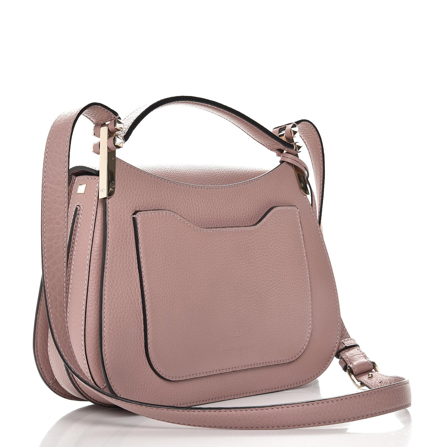 Pebbled Calfskin Joylock Flap Messenger Bag Lipstick