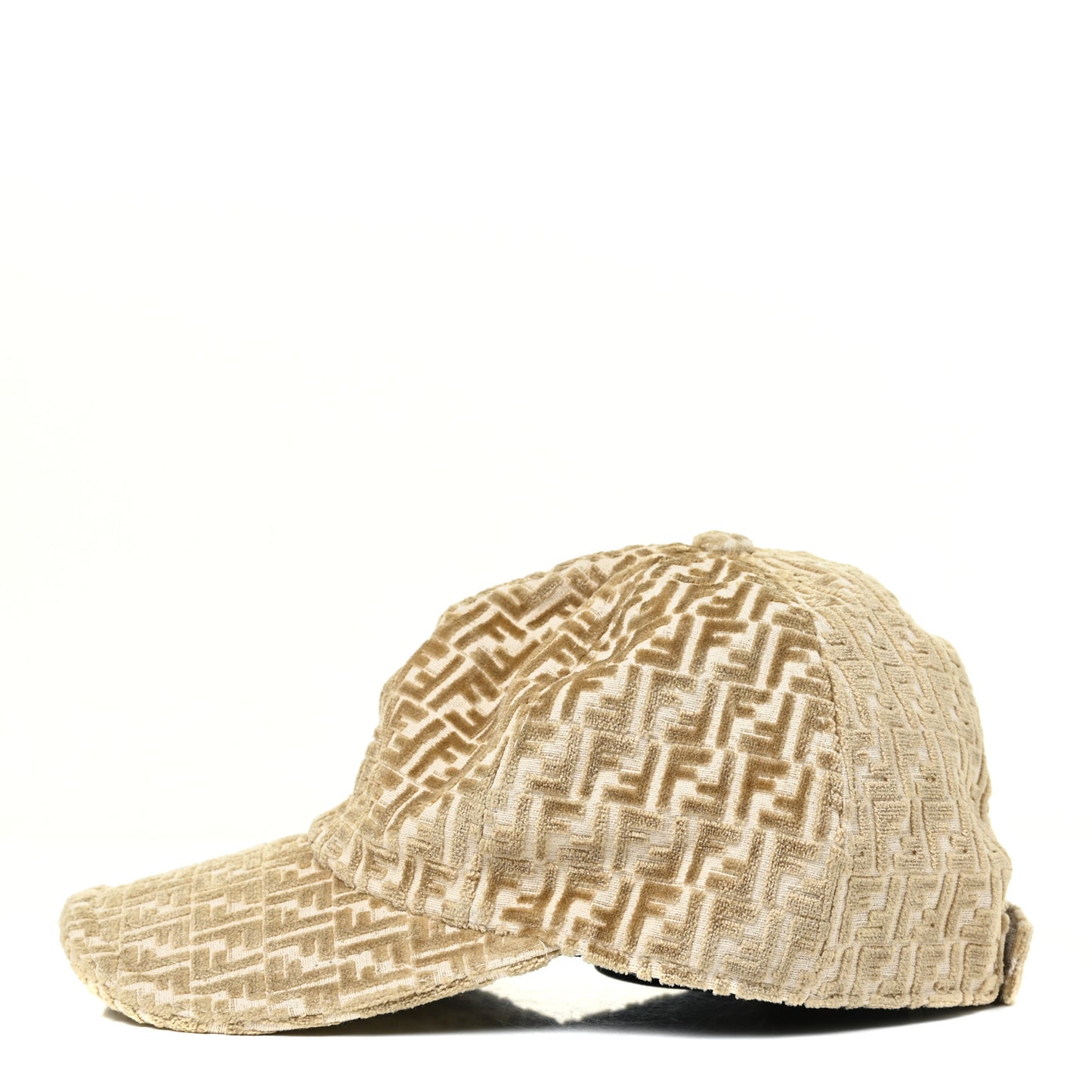Velvet Jacquard FF Baseball Hat Camello Beige