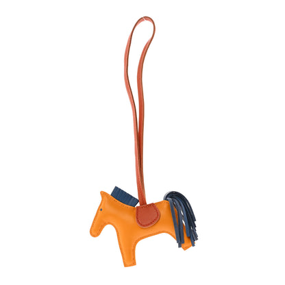 Hermes Milo Lambskin Grigri Rodeo Horse Bag Charm PM Jaune D'Or Bleu Agate Cornaline 1 of 5