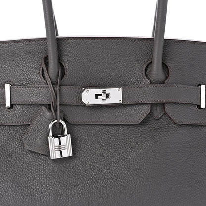 Hermes Togo JPG Shoulder Birkin II 42 Etain 8 of 13