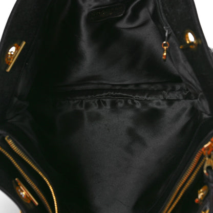 Chanel Caviar Large CC Shoulder Bag Black 5 of 10