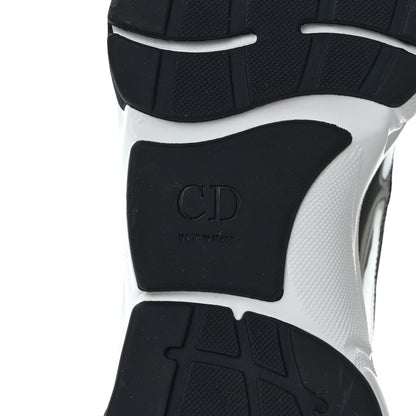 Christian Dior Technical Mesh Calfskin Mens B22 Sneakers 42 Silver Black White 6 of 7