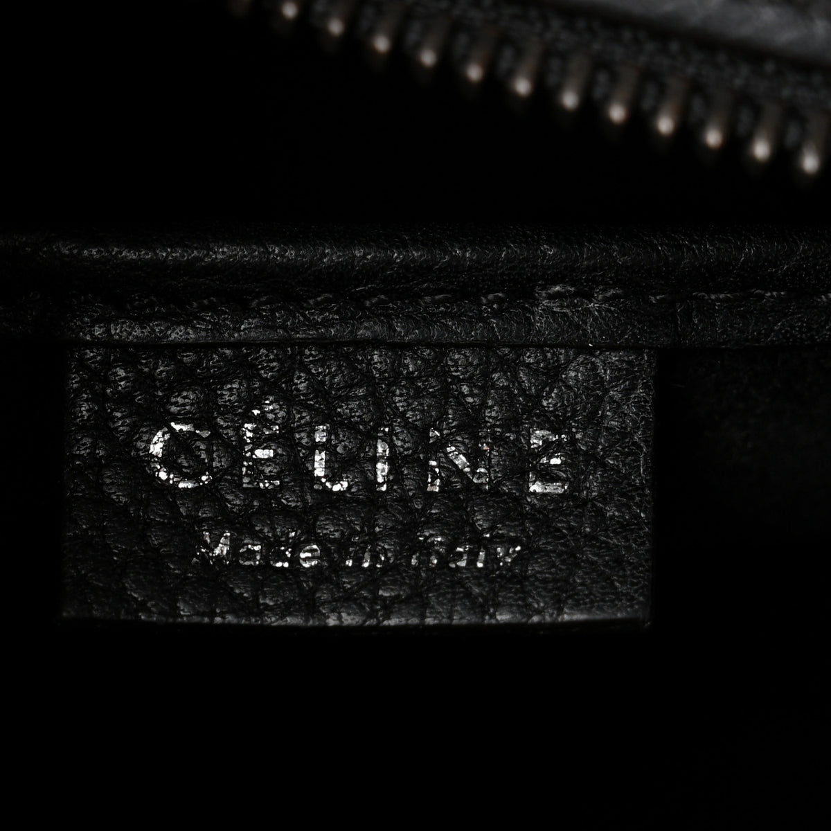 Drummed Calfskin Nano Luggage Black