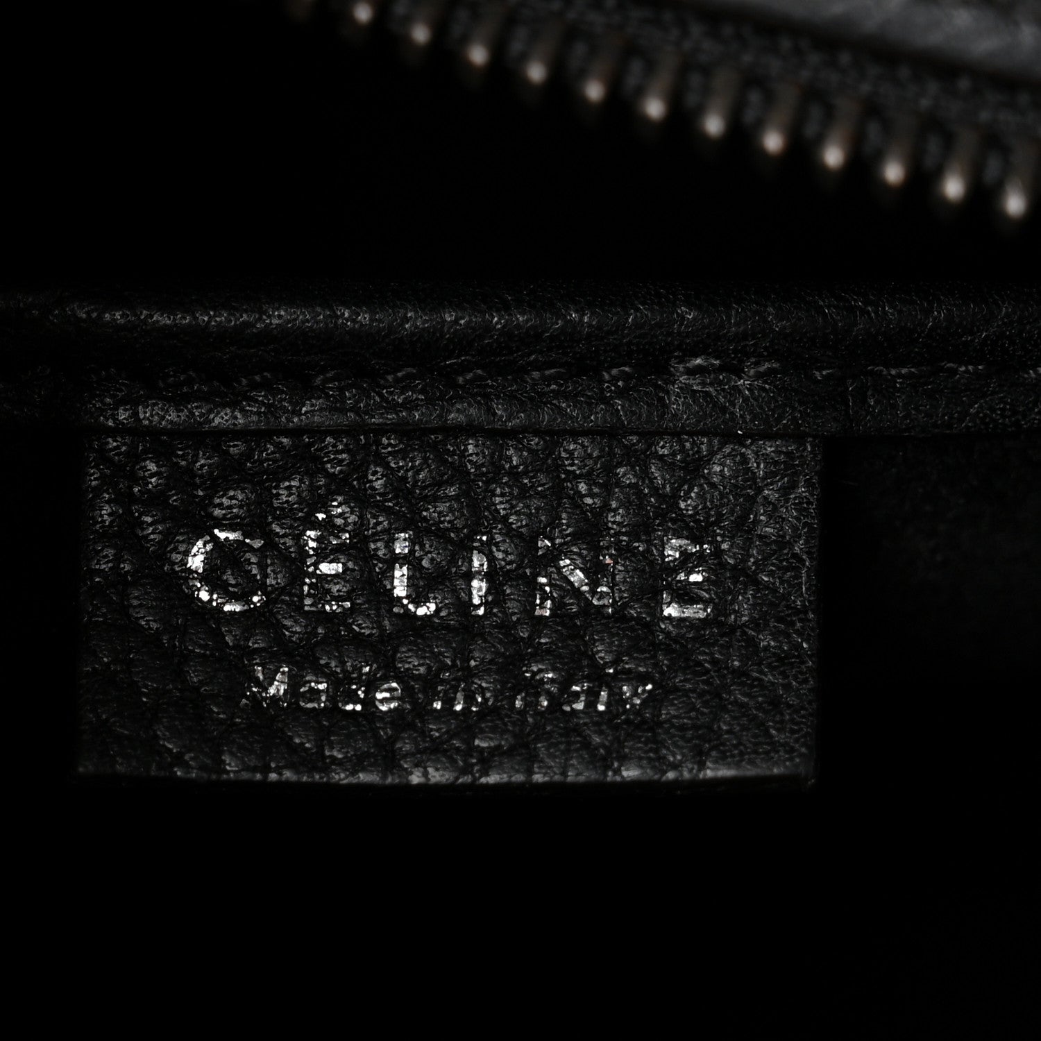 Celine Drummed Calfskin Nano Luggage Black 6 of 11