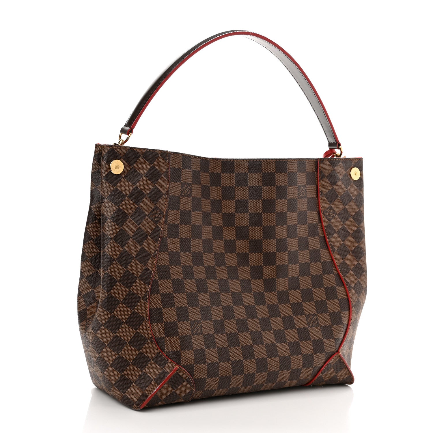 Louis Vuitton Damier Ebene Caissa Hobo Cherry 3 of 11
