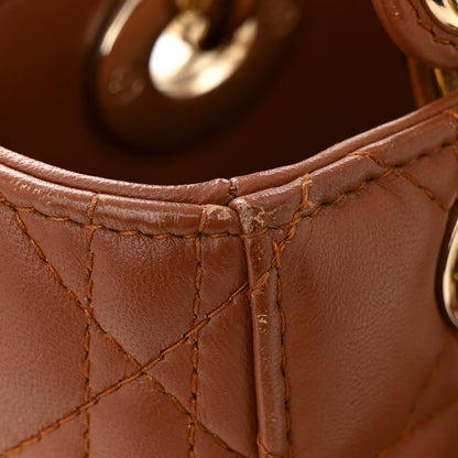 Christian Dior Calfskin Cannage Small My ABCDior Lady Dior Tan 12 of 13
