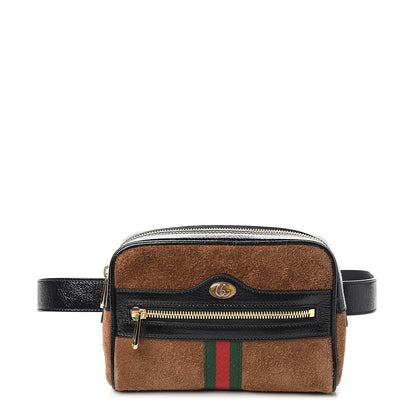 Gucci Suede Small Ophidia Belt Bag 85 34 Brown 1 of 8
