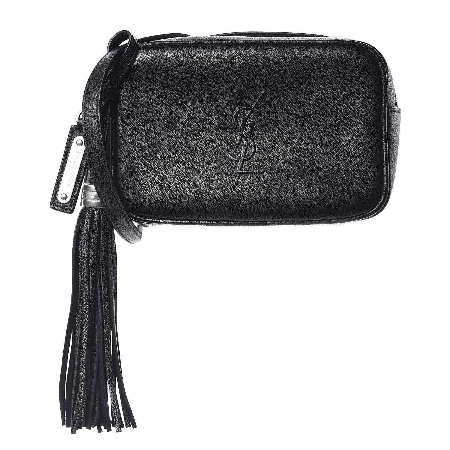 Saint Laurent Lambskin Monogram Lou Belt Bag Black 1 of 9
