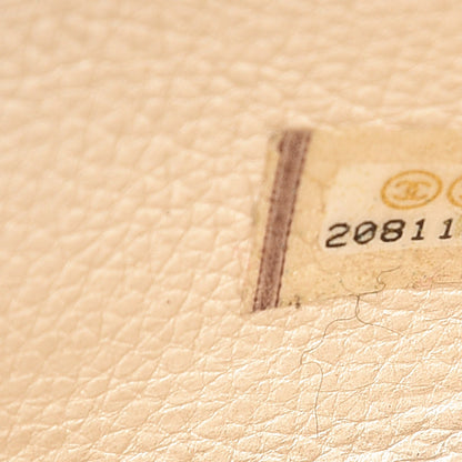 Chanel Metallic Calfskin Quilted Small CC Zip Around Wallet Pearl 8 of 9