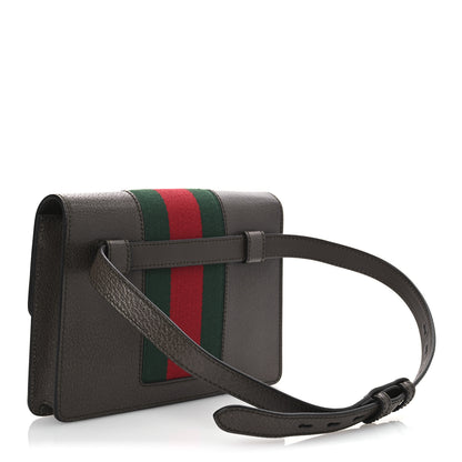 Gucci Calfskin Embroidered Sylvie Belt Bag 75 30 Brown 3 of 10