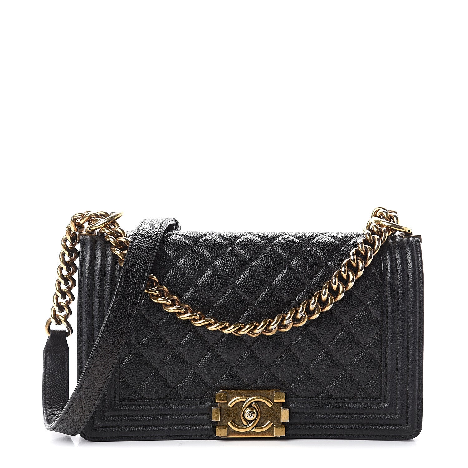 Chanel Caviar Quilted Medium Boy Flap Black 1 of 9