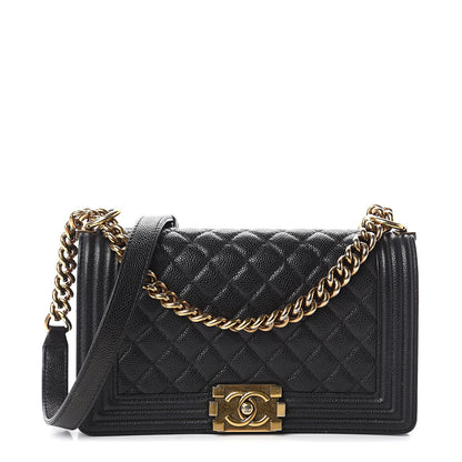 Chanel Caviar Quilted Medium Boy Flap Black 1 of 9
