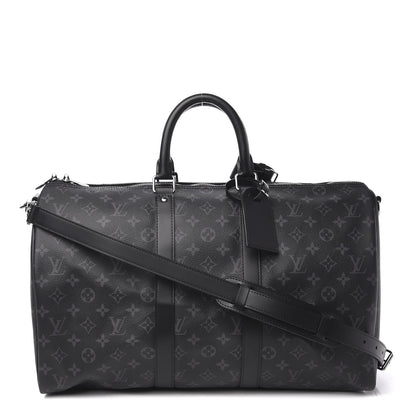 Louis Vuitton Monogram Eclipse Keepall Bandouliere 45 1 of 9