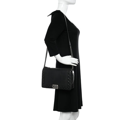 Chanel Calfskin New Medium Boy Reverso Flap Black 2 of 12