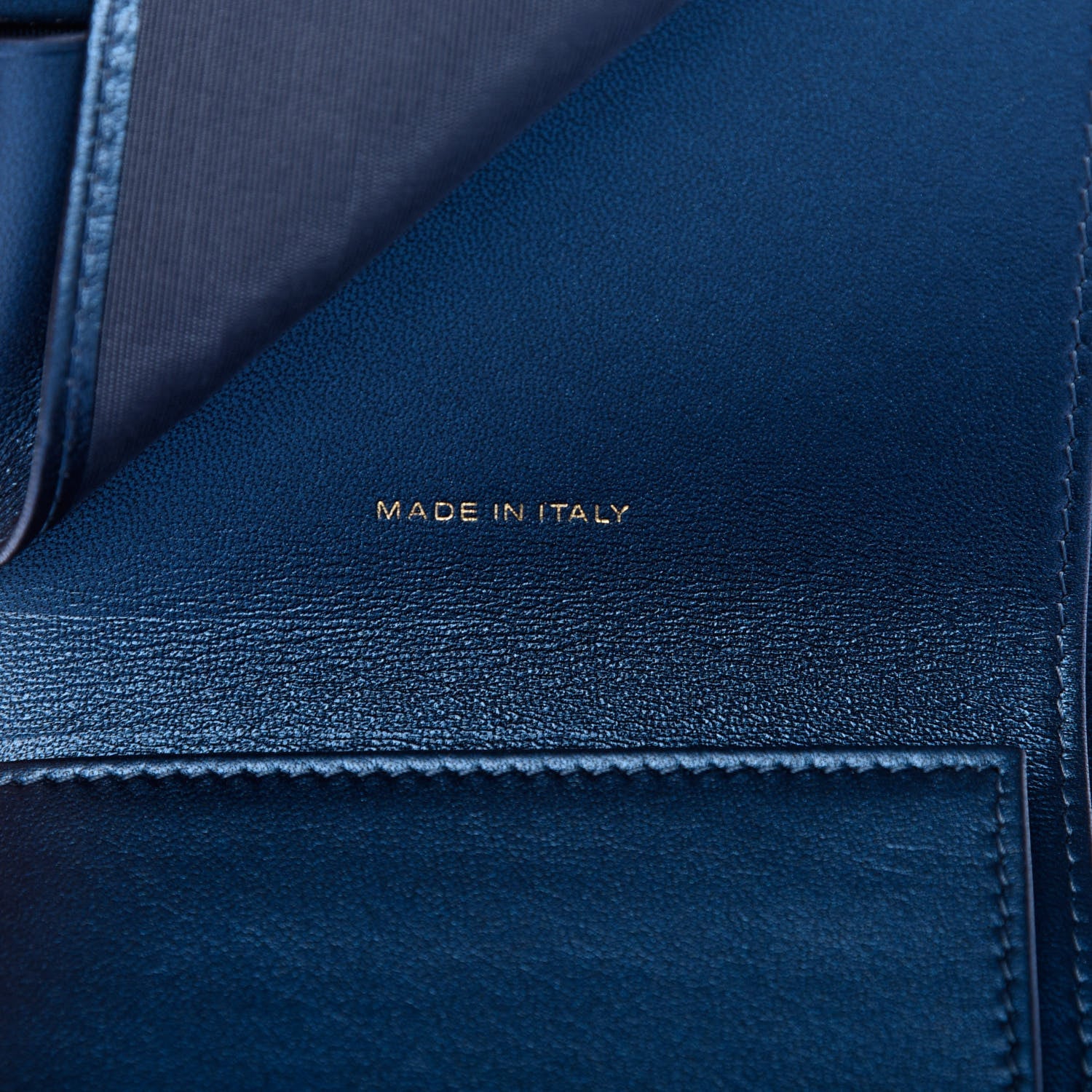 Chanel Metallic Lambskin Quilted Compact Boy Wallet Blue 6 of 8