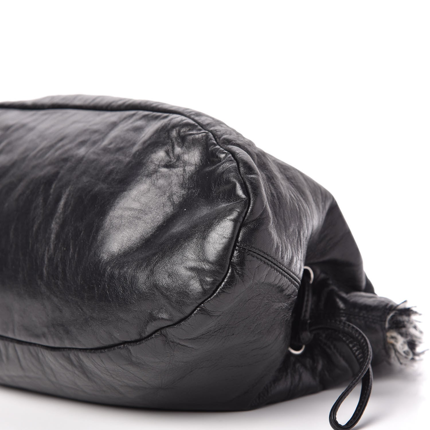 Chanel Tweed Lambskin Drawstring Tweedy Tote Black 7 of 10