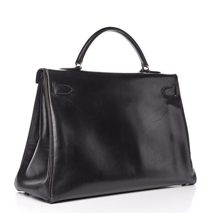 Hermes Box Kelly Retourne 40 Black 3 of 36
