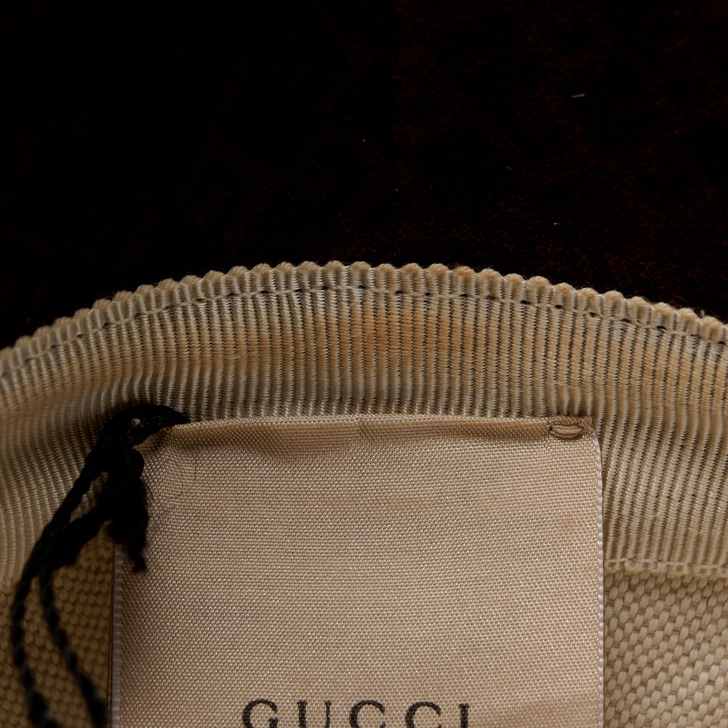 Suede GG Monogram Bucket Hat L Brown
