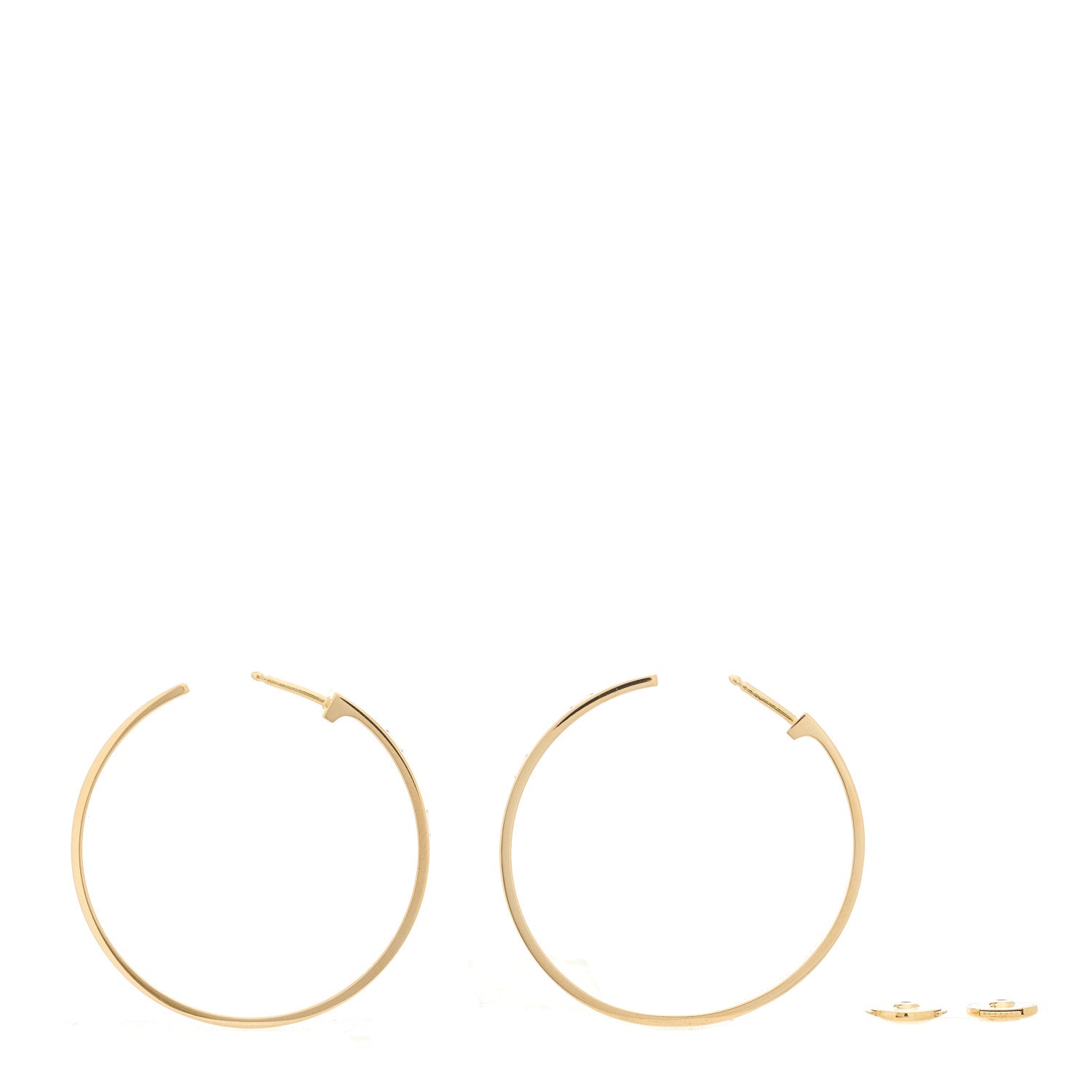 Cartier 18K Yellow Gold Large LOVE Hoop Earrings 3 of 5