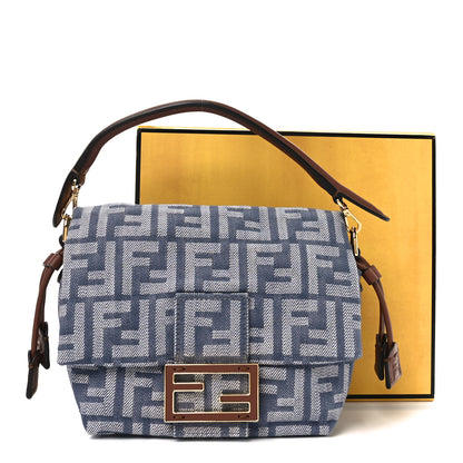 Fendi Denim Small Mamma Baguette Blue 11 of 11