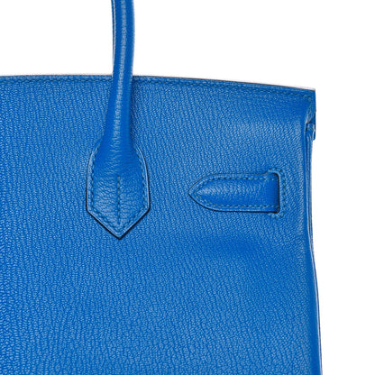 Hermes Chevre Mysore Horseshoe Birkin 30 Bleu Hydra Bleu Paon 11 of 34