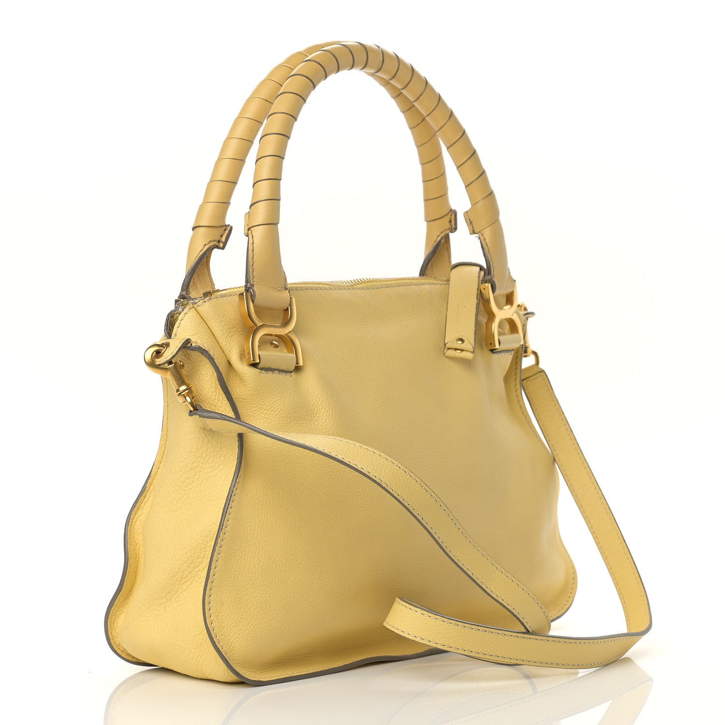 Calfskin Medium Marcie Satchel Sunlight